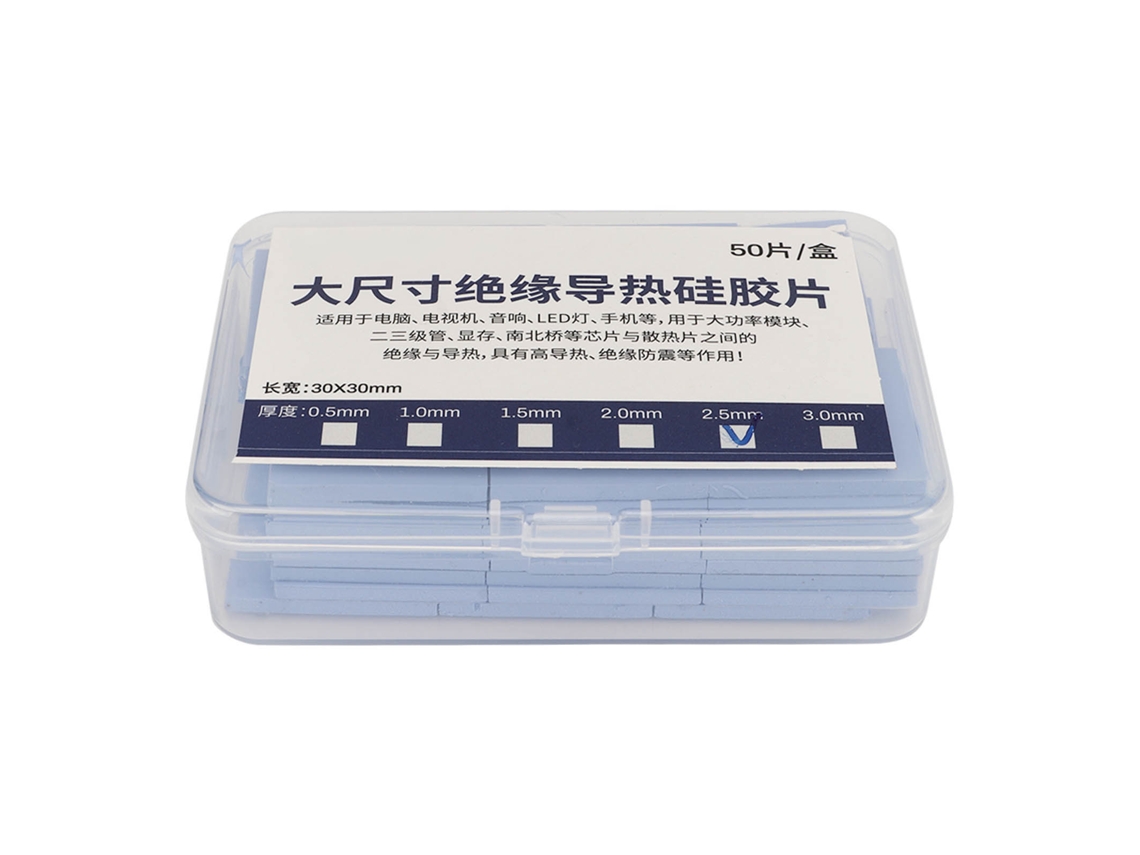 50 Pastilhas Silicone Condutivo Térmico para CPU e Led