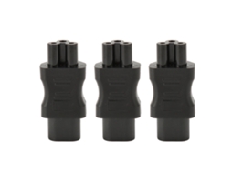 Adaptador de Corriente Iec320 C8 a C5 Macho a Hembra para Chasis Pdu, Toma Ups, 2500 W (3 Unidades)