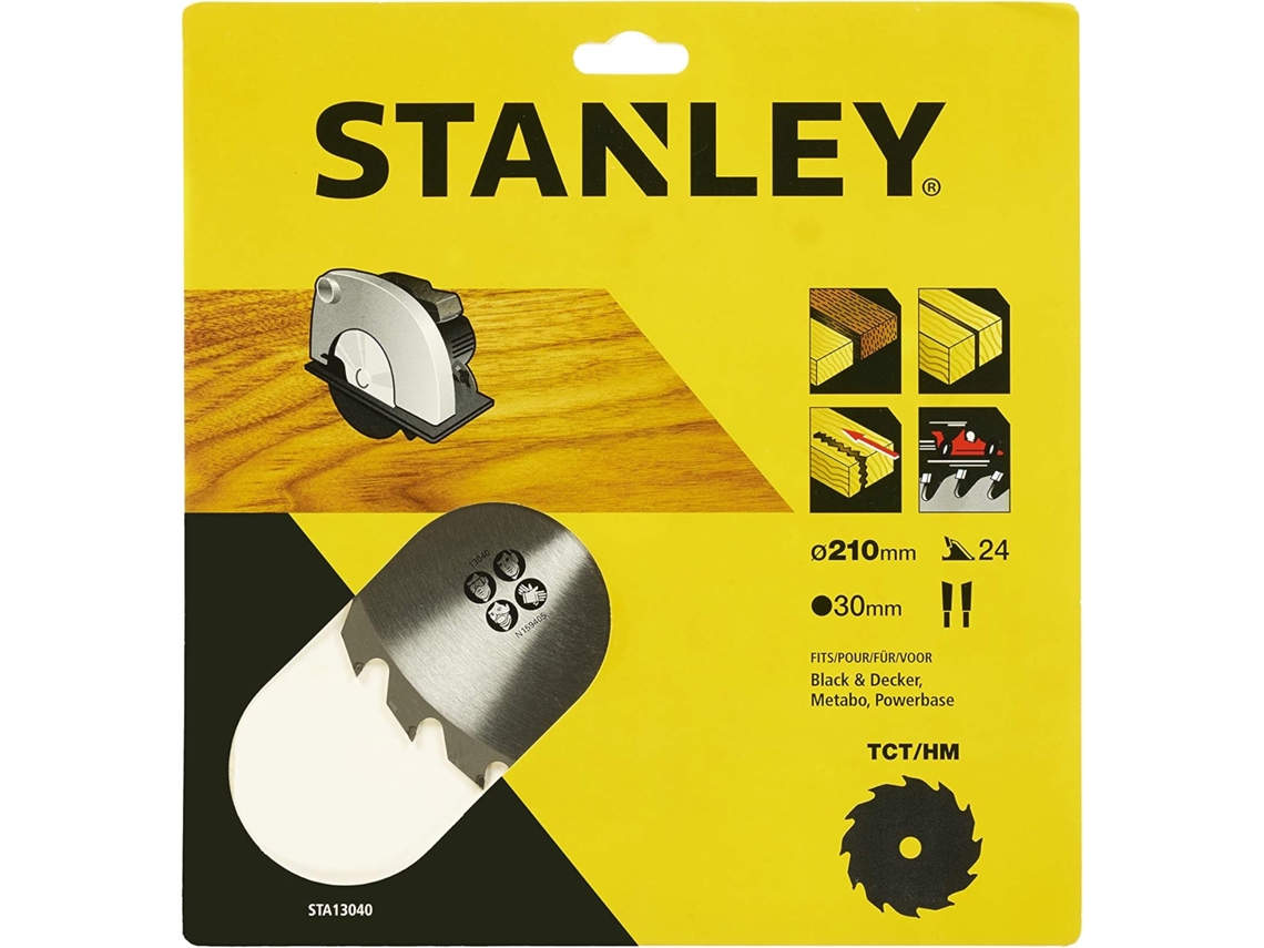 Lâmina de Serra Circular STANLEY 210mm com 3 Unidades | S/MARCA