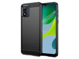 Capa De Celular De Fibra De Carbono Tpu Com Textura Escovada Para Motorola Moto E13