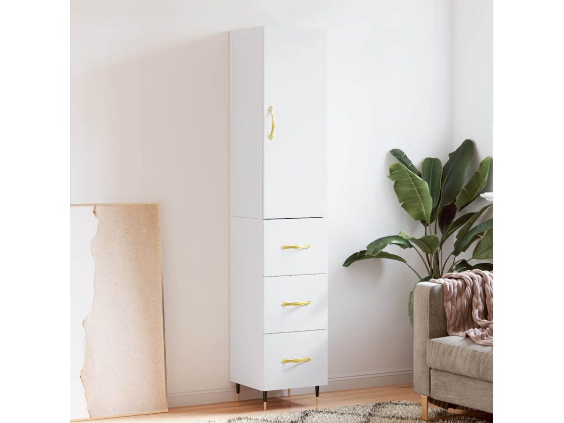 Armario alto 34,5x34x180 cm Madera procesada Blanco