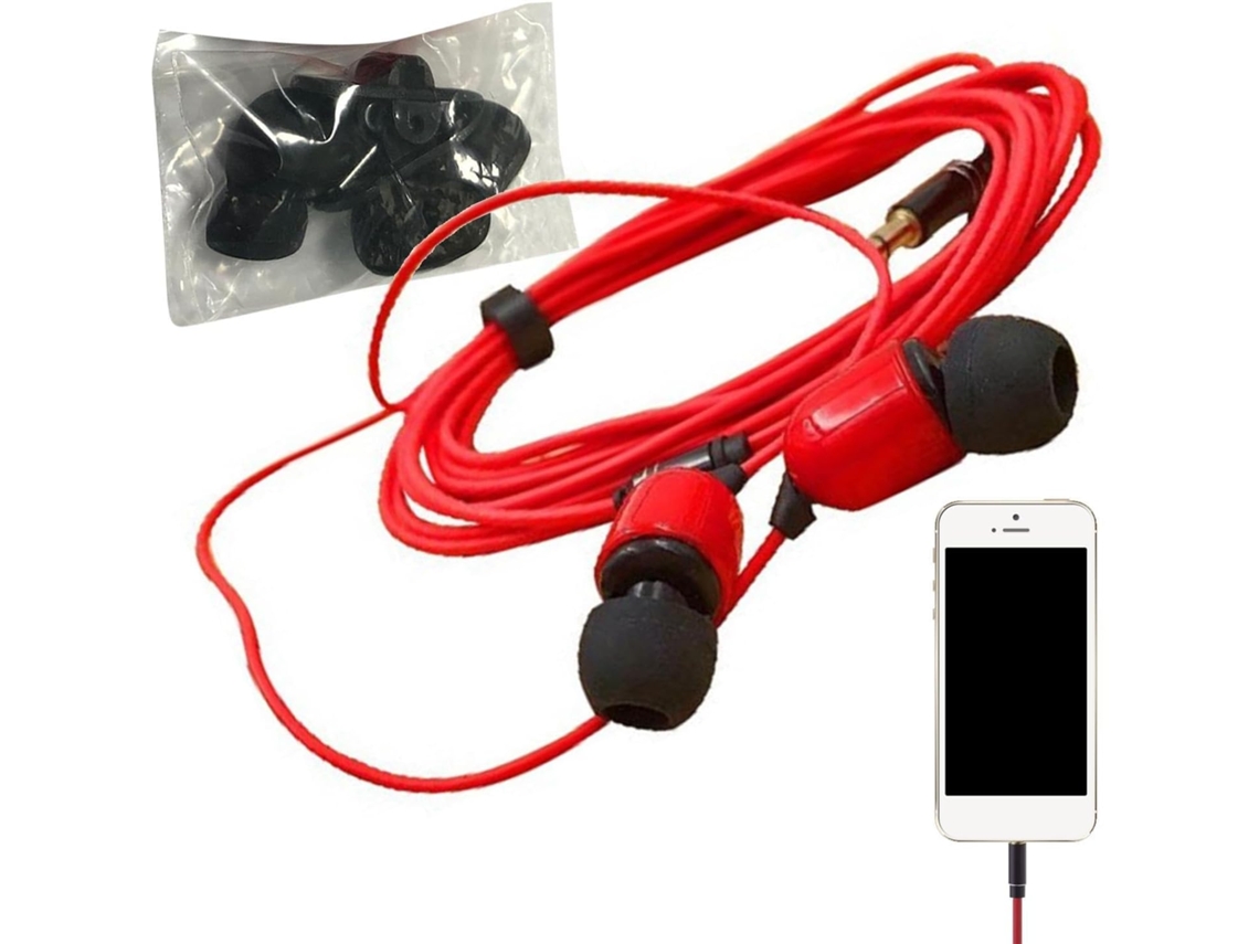 Fones De Ouvido Com Fio Extra Longo 3 Metros E Microfone Integrado