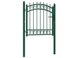 Vidaxl Portão De Cerca Emmen Com Pontas De Aço 103x97 Cm Verde