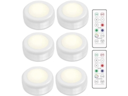 Refletor Led Rgb Inf Com Bateria E Controle Remoto, Luz Noturna Led De 16 Cores, Luzes De Armário Alimentadas Por Bateria, Iluminação Dimerizável Of