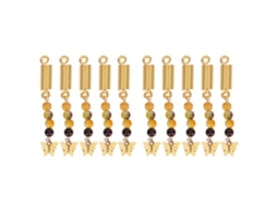 2026 10 Peças Pingentes de Cabelo Diy Metal Borboleta Amarela Pérolas Mola para Tranças