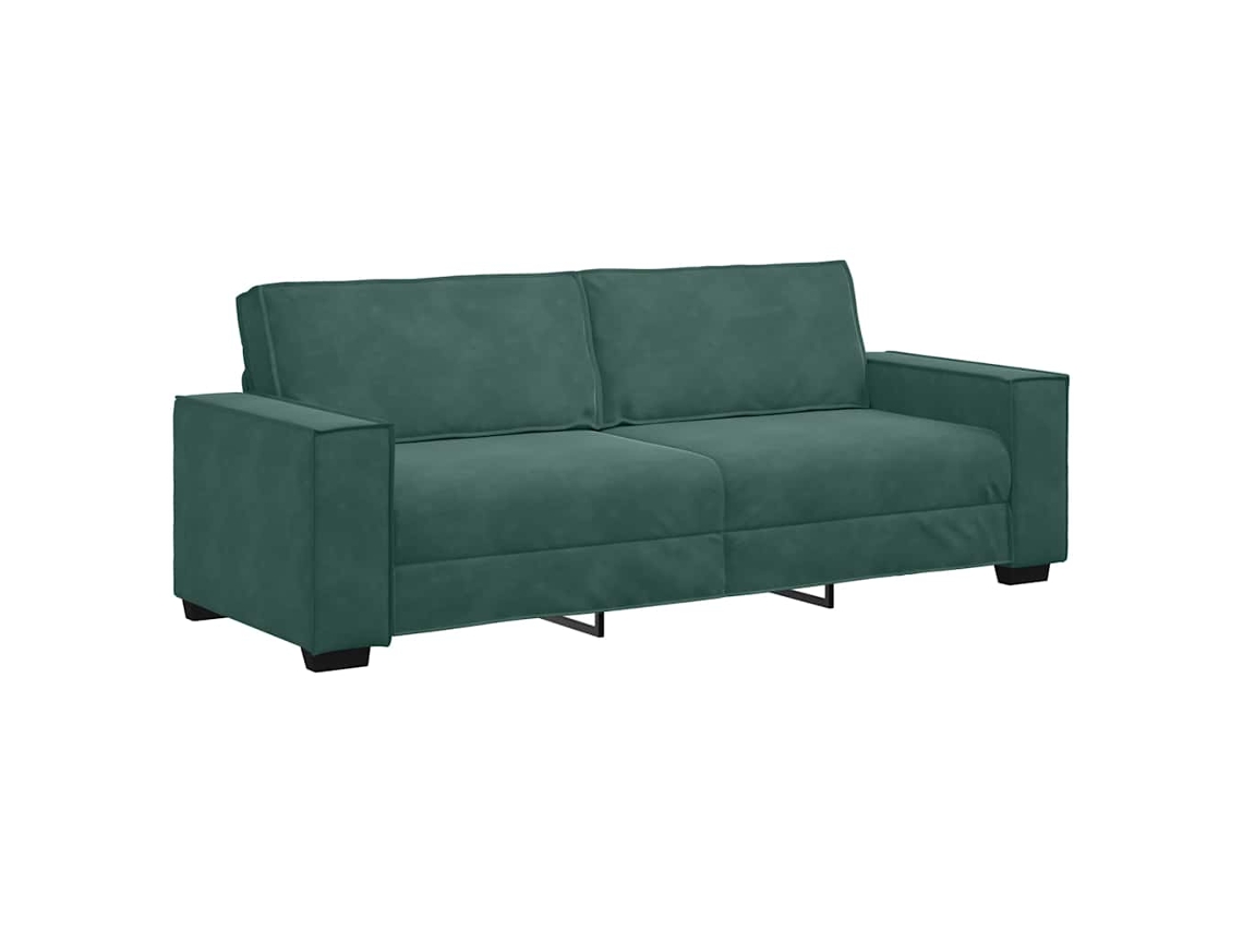 3-seater Sofa, 3-seater Sofas Vidaxl Verde Veludo (n/a)
