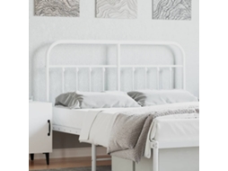 Vidaxl Cabeceira De Substituição 135 Cm Metal Branco