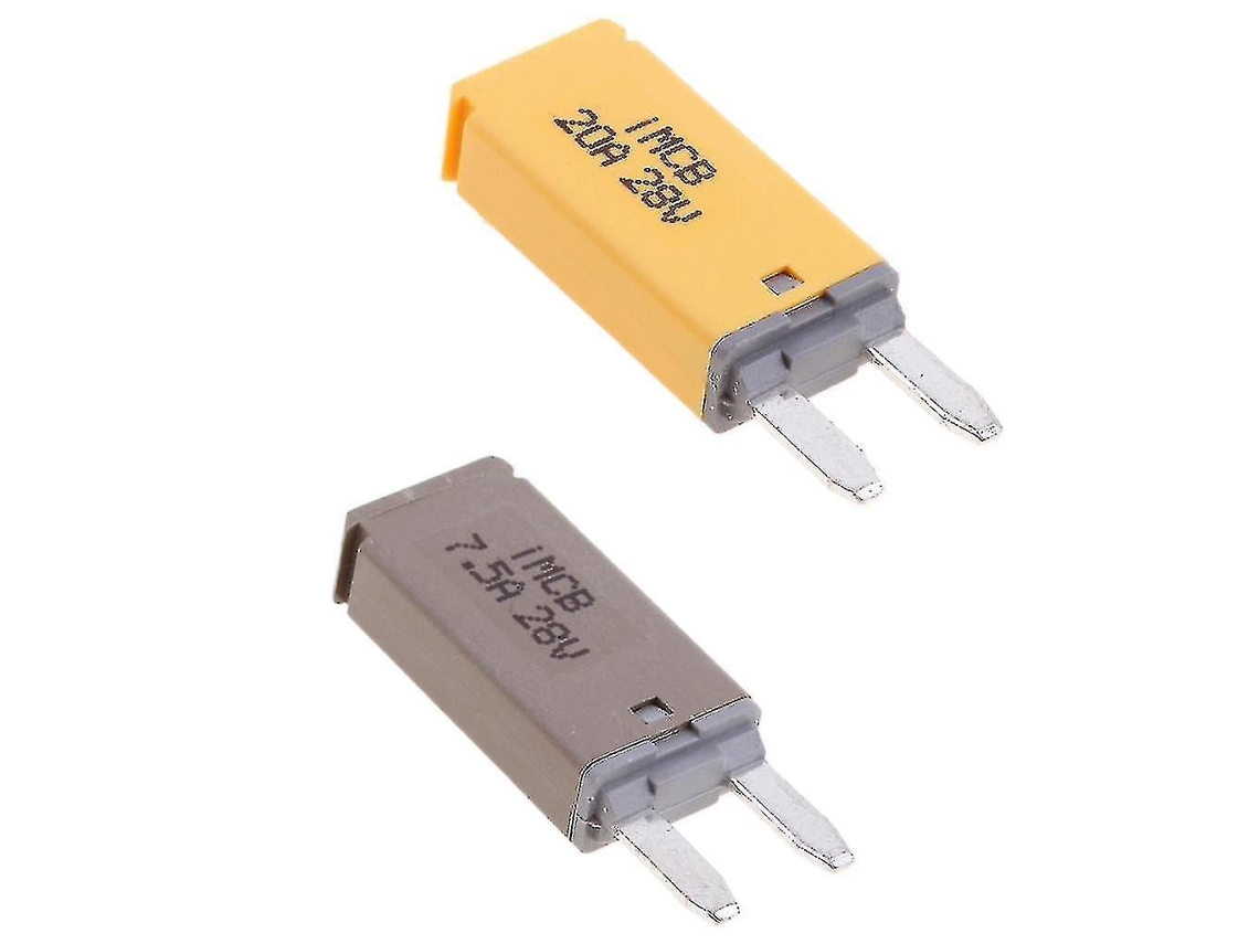 Kit De Fusível De Lâmina Mini Atm Para Carro 2 Peças 7,5a 20a, Disjuntor Com Reinicialização Manual Slowmoose