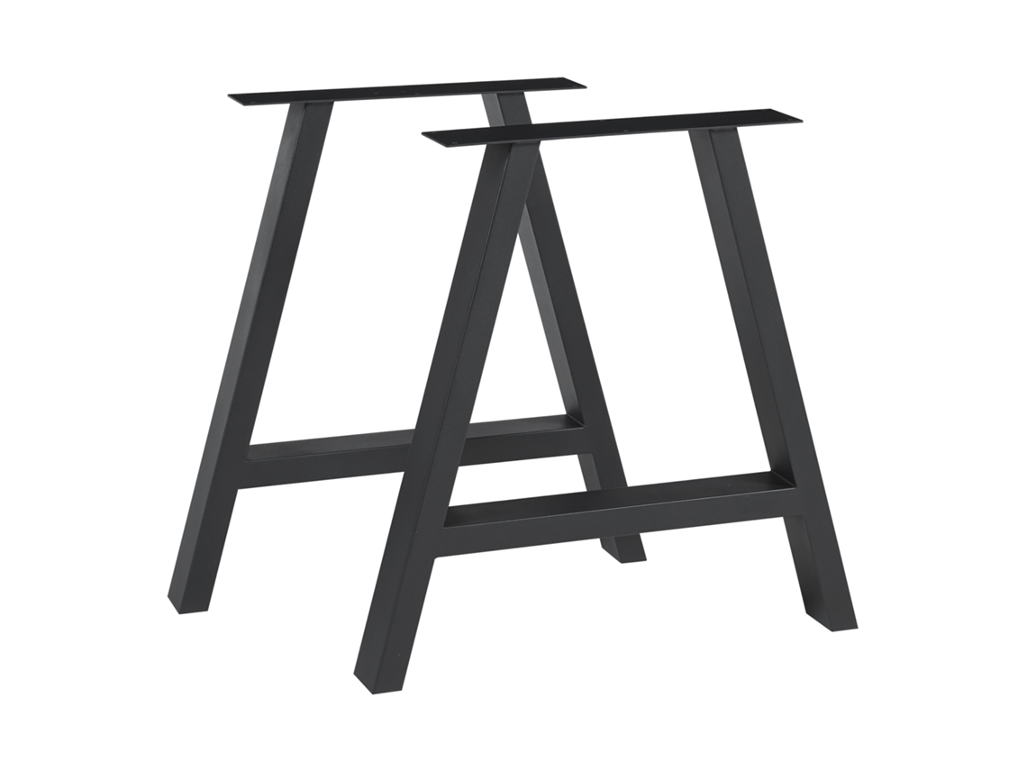 Conjunto de 2 Pés de Mesa Eschau 40X40 Cm Preto [EN.CASA]
