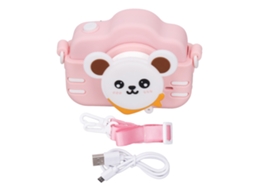 Ats câmera Digital Infantil com Design Cute em Rosa, Câmera Dv para Crianças, Câmera de Vídeo Multilíngue, 3c para Crianças