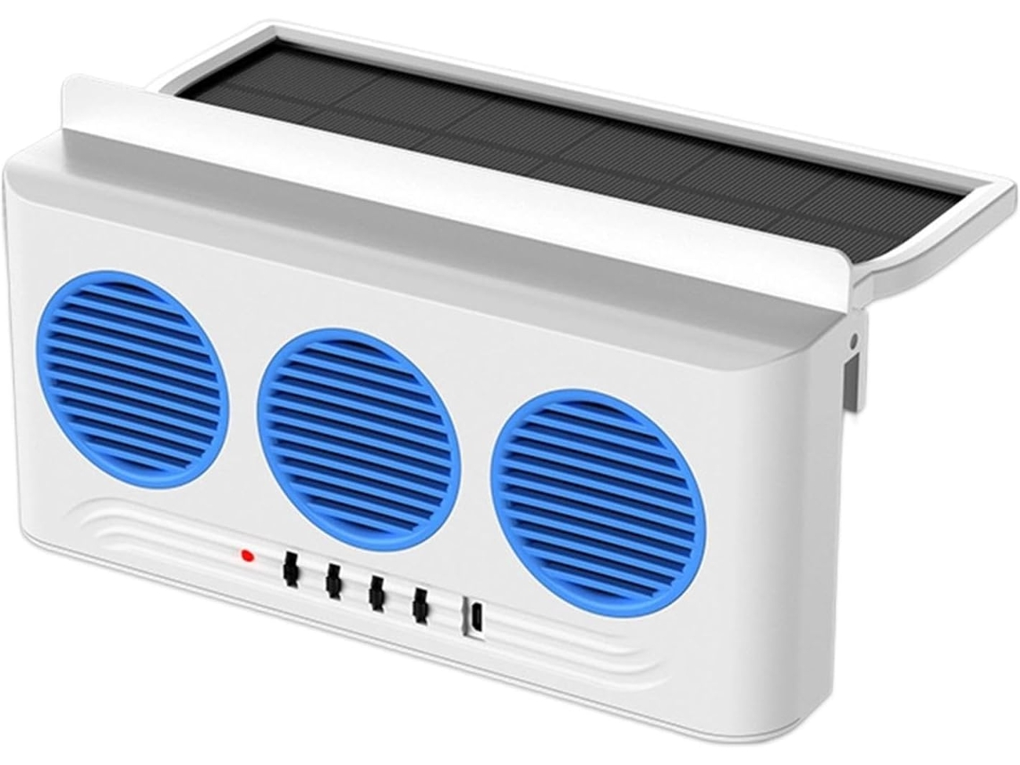Ventilador De Exaustão Solar Genérico Para Carro Refrigerador Portátil Janela Com 3 Saídas Ar