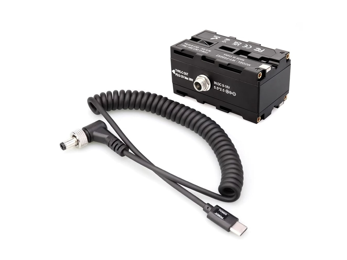 2026 adaptador de Batería Dummy D tap para Np f Doble, Batería Dummy F550 para Cámara