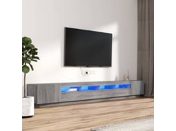Vidaxl Conjunto Móveis De Tv 3 Pcs C/ Leds Madeira Sonoma Cinzento
