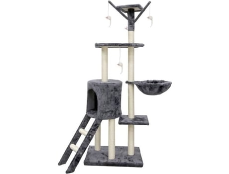 Árvore para gato cinza JIPSY - 79 x 34 x 138 cm - cinza