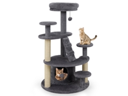 Árvore para Gatos Multinível de 101 cm com Caverna e Brinquedos NORTHIX