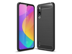 Capa Xiaomi Mi 9 Lite / Cc9 (4g) Preta De Silicone Gel Fibra De Carbono Cbn Protetor De Tela Para Celularvayotoy