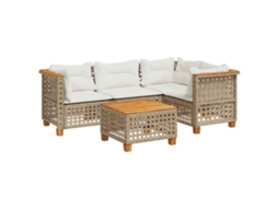 Garden Sofa Set, Garden Sofa Sets Vidaxl Bege Rattan / Vime (n/a)