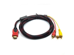 Cabo Hdmi Para Rca, Hdmi Para 3 Conectores Rca, Adaptador Hdmi, Cabo De Transmissão De 1,5 Metros (transmissão Unidirecional).