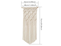 Tapeçaria boho macramê para pendurar na parede, acessórios para decoração de casa, arte nórdica, borla, apartamento, quarto WEIMAI