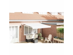 Vidaxl Toldo Retrátil Branco 300 X 250 X 165 Cm Poliéster E Metal