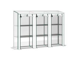 Fogão Pequeno Branco Com Prateleiras De 3 Níveis Portas Feito Correndo Para Cultivar 215x46x151 Cm