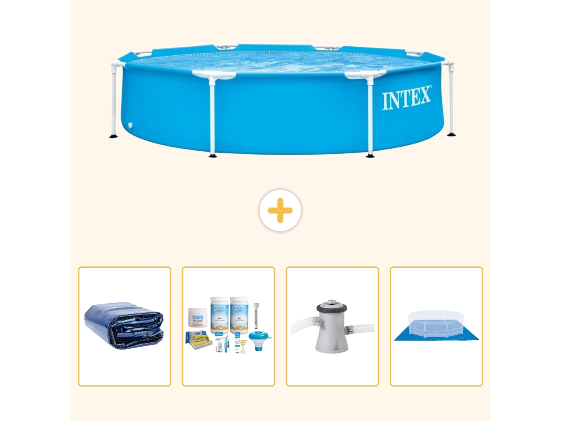 Intex Piscina Com Estrutura Redonda - 244x51 Cm - 5-peças Scb1