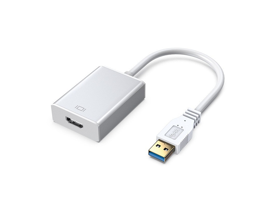 2026zentro-adaptador Usb3.0 Para Interface De Multimídia Hd 5gbps 1920x1080 Para Monitores De Pc Prata