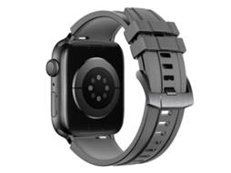 Bracelete para Apple Watch 46/49/45/44mm Borracha Fluorocarbonada Fkm Extraordinary Exploration Cinza XIAOMOYU