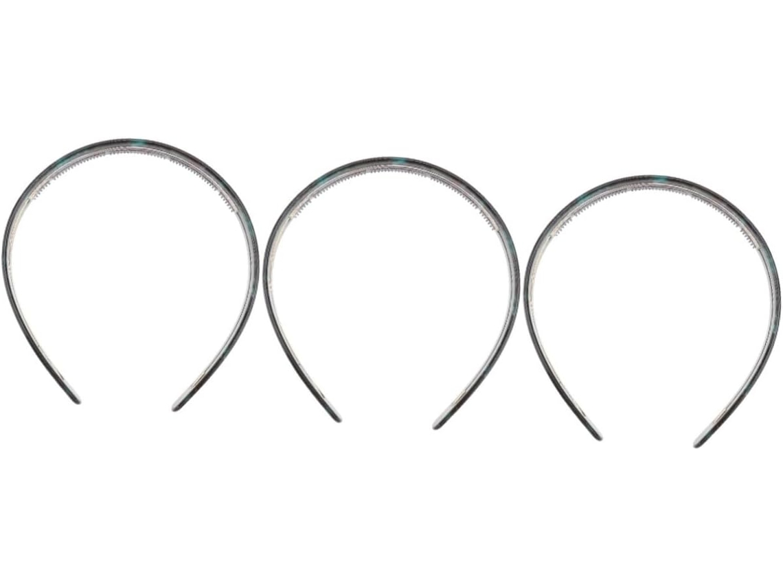Conjunto De 3 Faixas De Cabelo Antiderrapantes Em Acetato Para Cuidados Com A Pele E Um Acessório Facial Elegante.