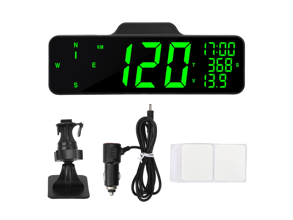Tela 9 Polegadas Car Hud Gps Velocímetro Com Alarme De Excesso De Velocidade Universal
