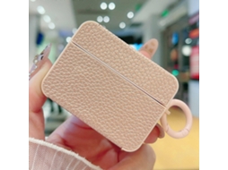 Capa Protetora Para Fones De Ouvido Airpods Pro Em Couro Com Textura De Lichia