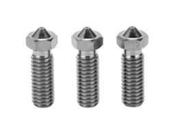 3 Peças De Bico De Vulcão De Aço Temperado Para Extruder De Impressão 3d De Alta Temperatura 1.75mm M6 0.2mm