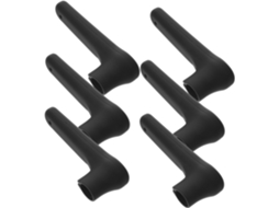 Conjunto De 6 Protetores Maçaneta Silicone Preto, À Prova De Bebês, Anticolisão E Segurança