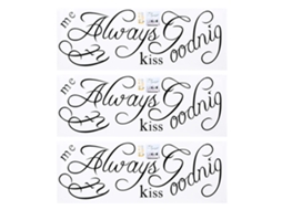 3pcs Adesivo de Parede com Letras em Inglês Diy Decal PVC À Prova D'água para Decoração de Casa | S/MARCA