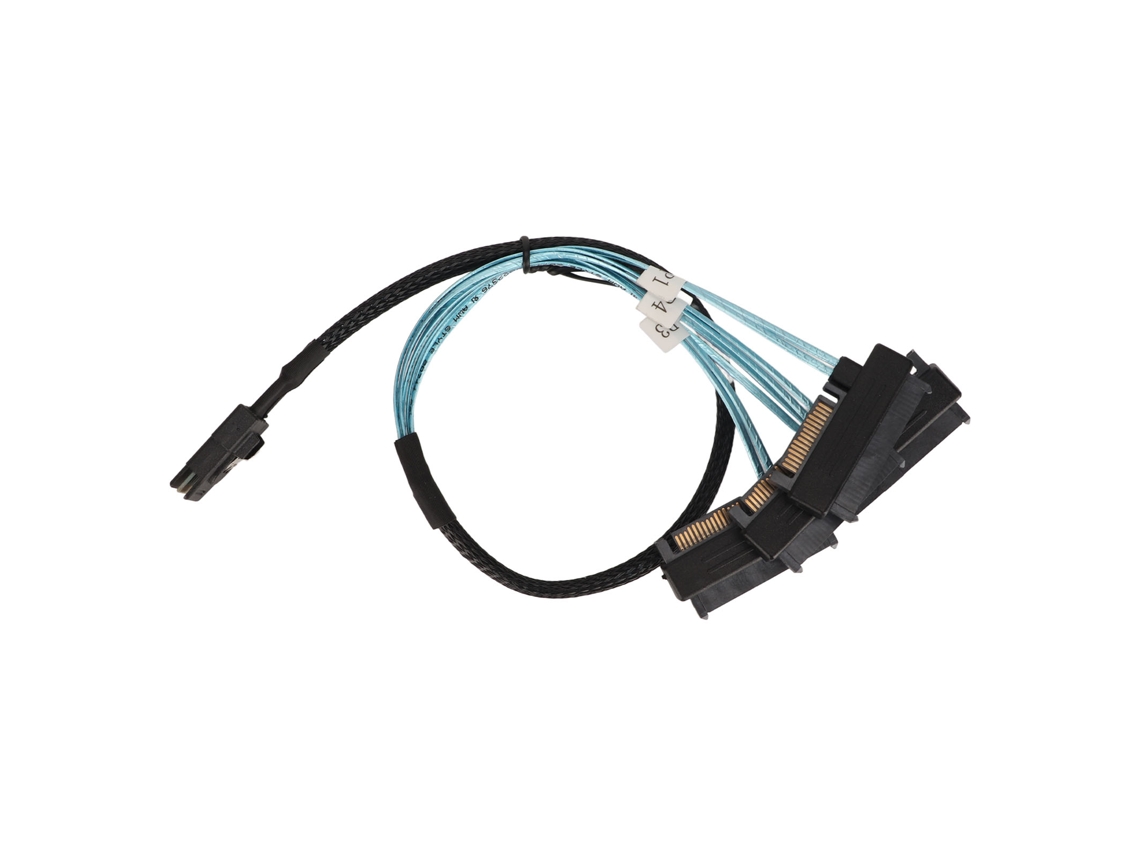 Aetheria cabo Mini Sas Sff 8087 para 4 Sata 12gbps com Contator Dourado 1 Metro