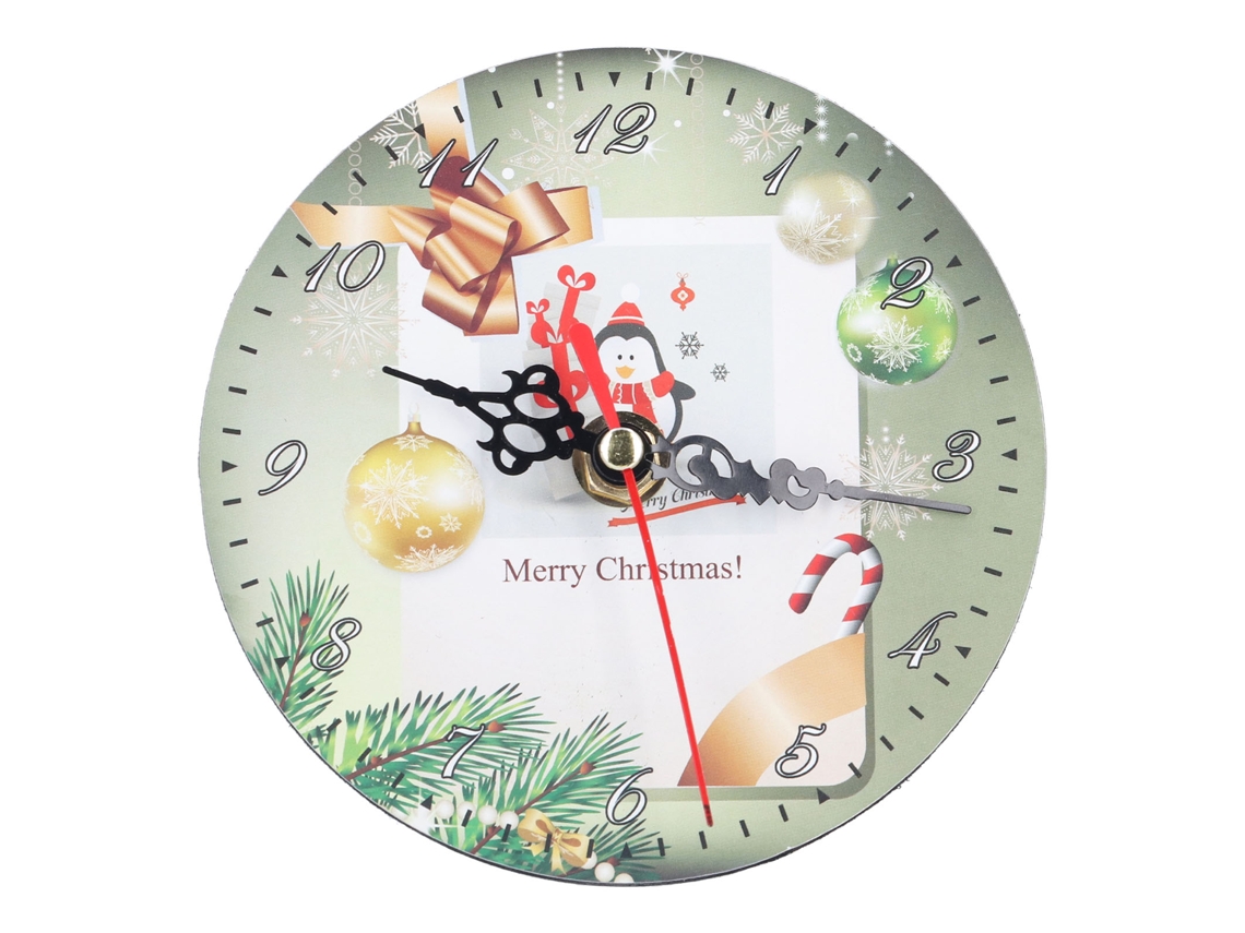 Relógio de Parede Natal MARCA, Padrão de Papai Noel