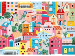 Quebra Cabeça Magnolia Casas Coloridas 1000 Peças