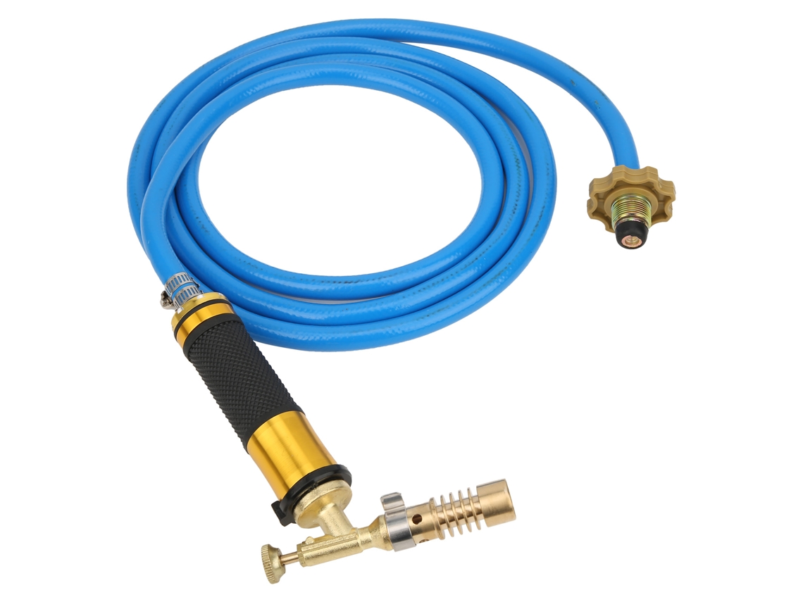 Maçarico a gás turbo para encanamento, corte de tubos, soldagem e bronzeamento artificial com mangueira de propano.