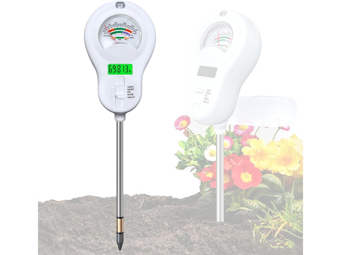 Analisador De Solo 6em 1-medidor Umidade Do Ph Luz Solar Fertilidade Ideal Para Jardineiros, Gramados