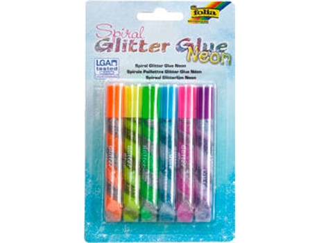 Cola  Spiral Neon Glitter (6 Unidades - 9,5 ml)