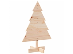 Árvore De Natal De Madeira Vidaxl Marrom (70 Cm)