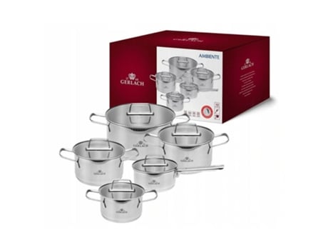 Conjunto de panelas Ambiente com 10 peças. Gerlach