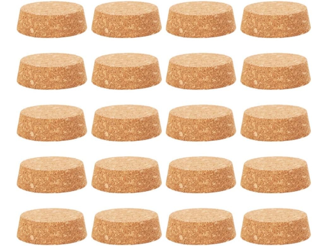 25 Rolhas De Cortiça Cáqui Para Garrafas De Vidro