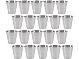 Conjunto De 20 Copos Reutilizáveis De Aço Inoxidável Para Bebidas Alcoólicas