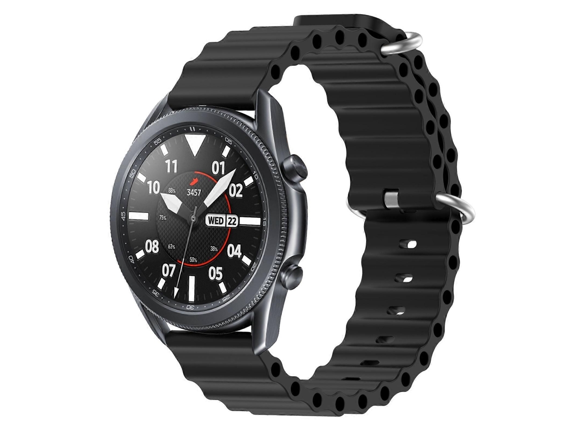 Pulseira De Silicone De Cor Sólida Estilo Oceano Para Samsung Galaxy Watch3 45mm 22mm