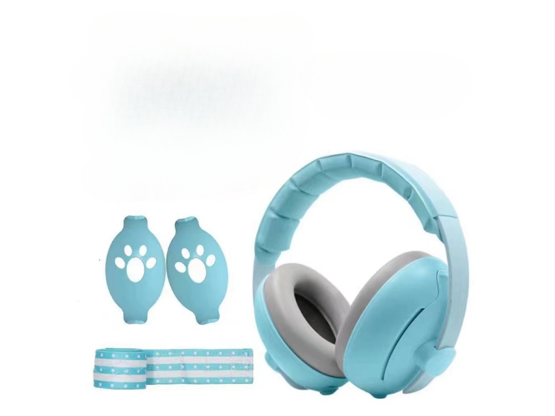 Elysve Protetor Auricular Cor Azul, Com Redução De Ruído, Multifuncional