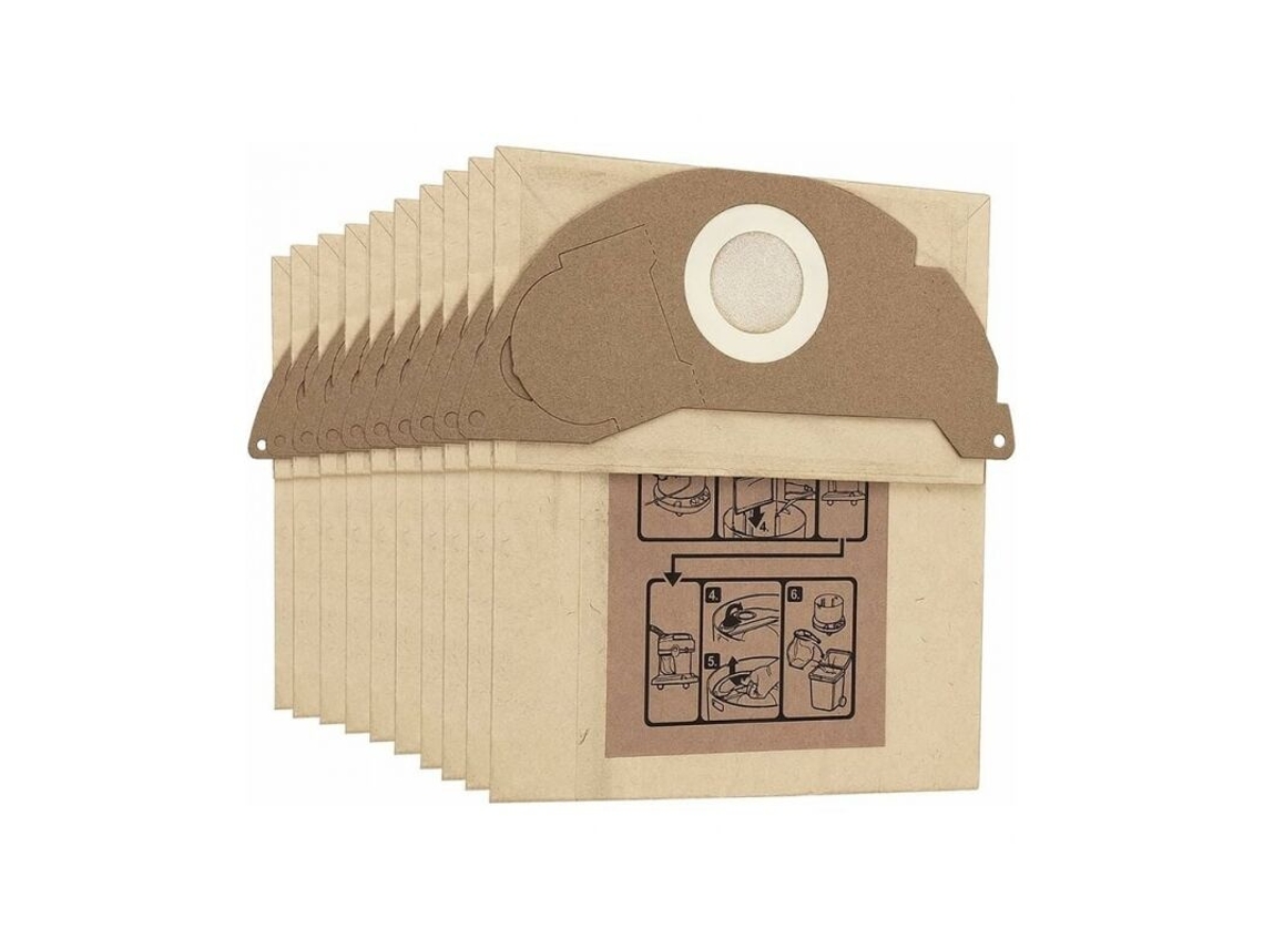 Lurelia 10 Sacos Para Aspirador Compatível Com Kärcher 6.904-322.0 Wd2 Mv2 A2004 A2024 A2054