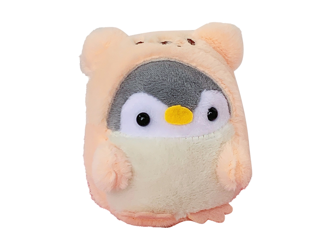 Mali chaveiro de Pinguim Mini Pelúcia Fofo Traje de Urso Adorável para Meninos Meninas Rosa