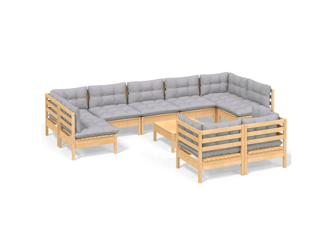 Garden Lounge Set, Garden Lounge Sets Vidaxl Cinzeto Madeira De Pinho (n/a)