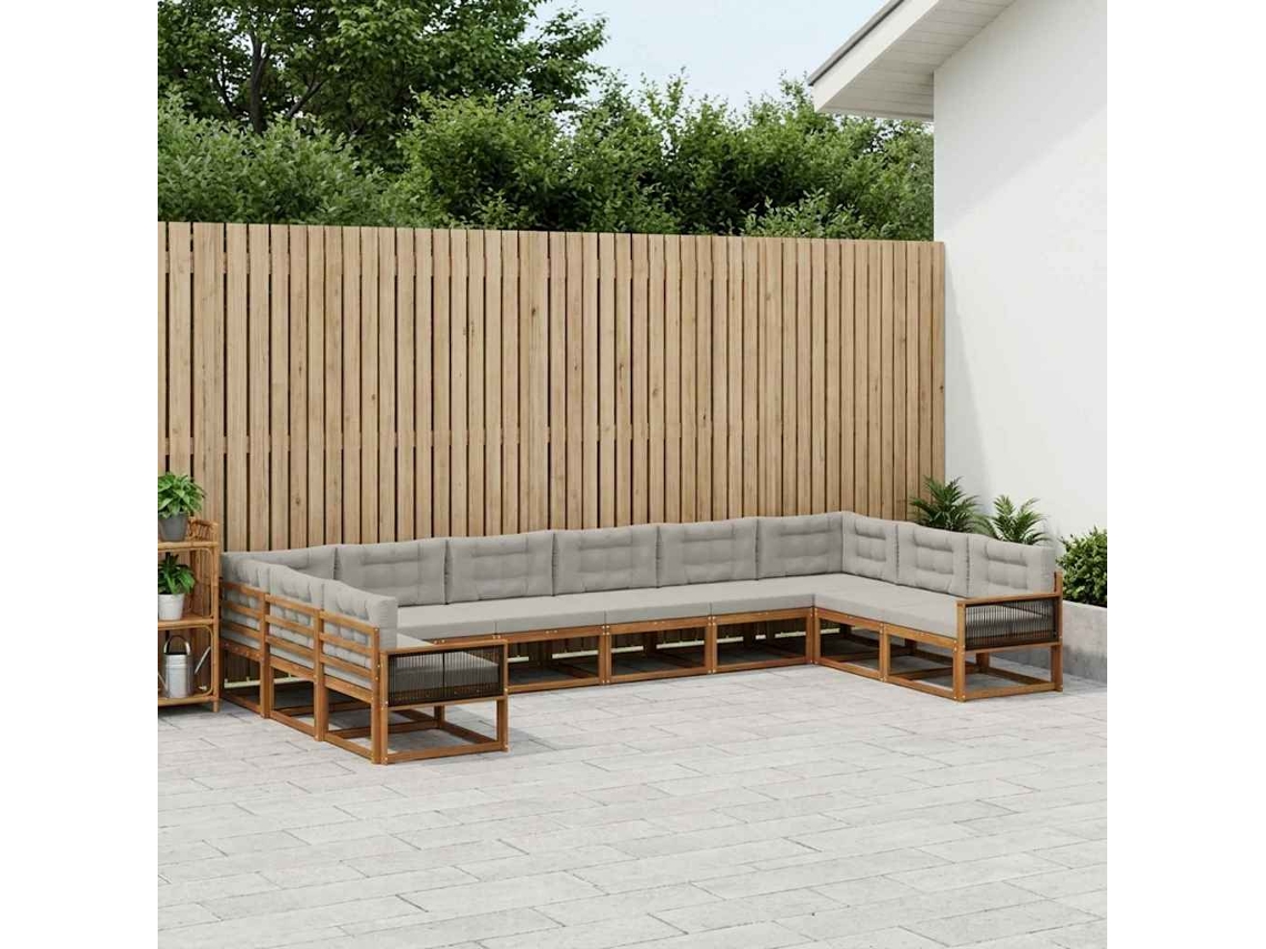 Vidaxl Conjunto De Sofás Para Exterior 10 Unid.